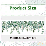 PVC Window Static Stickers, Rectangle Shape, for Window Decoration, Leaf, 380x1160mm