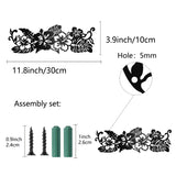 Iron Wall Signs, Metal Art Wall Decoration, for Living Room, Home, Office, Garden, Kitchen, Hotel, Balcony, Flower, 100x300x1mm, Hole: 5mm