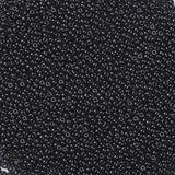 11/0 Glass Seed Beads Black Opaque Colors Diameter 2mm Loose Beads in A Box for DIY Craft, about 100g/box
