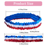 10Pcs Wide Stretch Sparkling Headband, Elastic PVC Sequin Athletic Headband, Hair Accessories for Girls, Blue, 170~188x28~30x1.5mm