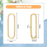Brass Linking Rings, Oval, Real 18K Gold Plated, 20x6x1mm, 120pcs/box