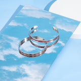 4Pcs 2 Styles Egg Shaped 201 Stainless Steel Grooved Hinged Bangles, for DIY Electroplated, Leather Inlay, Clay Rhinestone Pave Bangle Making, Stainless Steel Color, 1/4 inch(0.6cm), Inner Diameter: 2x2-3/8~2-5/8 inch(5.1x6.1~6.6cm), 2pcs/style
