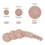 3 Bag 3 Style Beech Wooden Round Pieces, DIY Accessories, Mixed Color, 1 bag/style