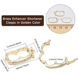 6Pcs Brass Peanut Enhancer Clasps, Twister Clasps, with Crystal Rhinestones, for Purse Making, Golden, 19x10x3.5mm, Inner Diameter: 12.5x6.5mm