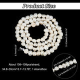 1 Strand Natural Cultured Freshwater Pearl Beads Strands, Wonderful Mother's Day Gift Ideas, Oval, Two sides Polished, Seashell Color, 4~5x5~6mm, Hole: 0.7mm, about 70pcs/strand, 13.78 inch(35cm)