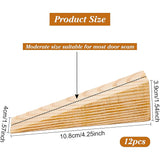 Solid Wood Door Stopper, Wedge Window/Door Stops, for Home Office Garden, Triangle, Blanched Almond, 98~100.5x29.1~30x29.5~30mm