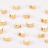 Brass Beads, Long-Lasting Plated, Heart, Real 18K Gold Plated, 4.5x5x2.5mm, Hole: 1.5mm, 20pcs/set