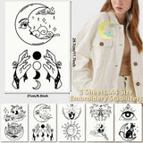 PVA Water-soluble Embroidery Aid Drawing Sketch, Rectangle, Tarot, 297x210mmm, 5pcs/set