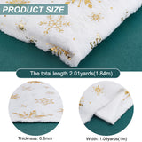 Soft Velvet Fabric with Snowflake Pattern Paillette, for DIY Pillow Cartoon Toy Making, White, 184x0.08cm, about 1m/sheet