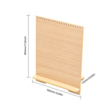 Rectangle Shape Wooden Calendar Display Holder Stand, Brochure Holder Desk Decoration for Office Home, Blanched Almond, 100x181x220mm