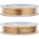 Round Copper Wire for Jewelry Making, Light Gold, 0.7mm, 21 Gauge, about 65.61 Feet(20m)/roll