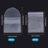 100Pcs 2 Style PVC Transparent Plastic Bags, None Pattern, Clear, 7.1~8.6x5~5.6x0.08~0.15cm, 50pcs/style