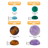 56Pcs 28 Styles Chakra Natural & Synthetic Mixed Gemstone Cabochons, Half Round/Dome, Mixed Dyed and Undyed, 6~12x3~5mm, 2pcs/style