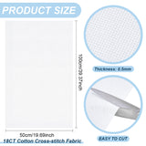 18CT Cotton Cross-stitch Fabric, Aida Cloth, White, 1000x500x0.5mm