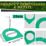 Plastic Golf Putting Cups, Golf Practice Hole Cup Training Aid with Removable Sign, Green, Finished Product: 174x177x168mm