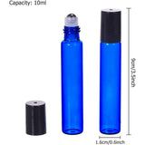 Glass Bottle, with Steel Roller Ball and Plastic Cap, Plastic Graduated Pipettes, Mixed Color, 9.1x1.6cm