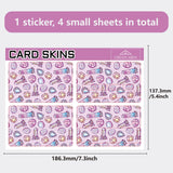 PVC Plastic Waterproof Card Stickers, Self-adhesion Card Skin for Bank Card Decor, Rectangle, Diamond, 186.3x137.3mm