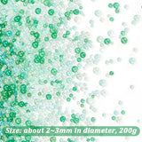 200G Glass Beads, Bubble Beads, Round, No Hole, Medium Aquamarine, 2~3mm