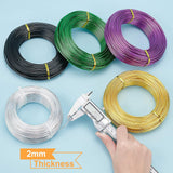 Aluminum Wire, for Jewelry Making, Gold, 12 Gauge, 2.0mm, about 180.44 Feet(55m)/500g