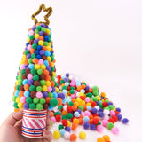 20mm Multicolor Assorted Pom Poms Balls About 500pcs for DIY Doll Craft Party Decoration