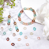 700Pcs 7 Color Acrylic Linking Rings, Quick Link Connectors, For Jewelry Curb Chains Making, Imitation Gemstone Style, Twist, Mixed Color, 13x10x3mm, Inner Diameter: 4x7.5mm, 100pcs/color