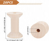 Wooden Empty Spools for Wire, Thread Bobbins, Blanched Almond, 48~48.5x31~31.5mm, Hole: 3.5mm
