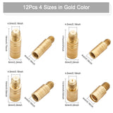 9pcs 3 style Brass Dart Weight Add Accentuator Tools, Darts Weight Adjuster, Bullet Shaped, Golden, 9~34x6mm, Inner Diameter: 4mm, Pin: 4mm, 3pcs/style