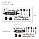 PVC Wall Stickers, for Kitchen Wall Decoration, Tableware Pattern, 590x300mm