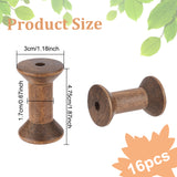 Wooden Empty Spools for Wire, Thread Bobbins, Coconut Brown, 4.75x3cm