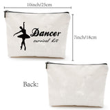 12# Cotton-polyester Bag, Stroage Bag, Rectangle, Dancer Pattern, 18x25cm