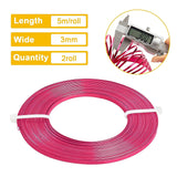 Aluminum Wire, Flat Craft Wire, Bezel Strip Wire for Cabochons Jewelry Making, Camellia, 3x1mm, about 5m/roll