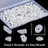 2 Strands Natural Rainbow Moonstone Chip Beads Strands, 5~8x5~8mm, Hole: 1mm, about 31.5 inch