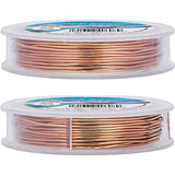 Round Copper Wire for Jewelry Making, Long-Lasting Plated, Raw(Unplated), 18 Gauge, 1mm, about 33 Feet(11 yards)/roll