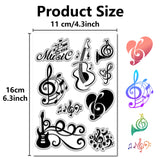 Custom PVC Plastic Clear Stamps, for DIY Scrapbooking, Photo Album Decorative, Cards Making, Stamp Sheets, Film Frame, Musical Note, 160x110x3mm