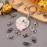 40Pcs 4 Colors Alloy Double Eye Swivel Clasps, Mixed Color, 19x9x5mm, 10pcs/color