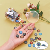 Flatback Glass Cabochons for DIY Projects, Dome/Half Round, Mixed Color, 18x5mm, 140pcs/box
