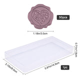 Adhesive Wax Seal Stickers, Envelope Seal Decoration, for Craft Scrapbook DIY Gift, Heart Pattern, 3cm, about 50pcs/box