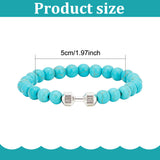 5Pcs 5 Style Natural & Synthetic Mixed Gemstone & Alloy Beaded Stretch Bracelets Set for Women, Mixed Color, Inner Diameter: 2-1/2 inch(6.5cm), 1Pc/style