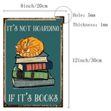 Vintage Metal Iron Tin Sign Poster, Wall Decor for Bars, Restaurants, Cafes Pubs, Rectangle, Cat Shape, 300x200x0.5mm, Hole: 3mm