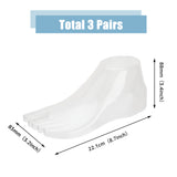 PP Plastic Sandal Shoes Support, Retail Shop Shoe Display Stand Forms Inserts, Foot Shape, Clear, 221x83x88mm