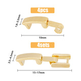 7 Styles Eco-Friendly Brass Watch Band Clasps, Long-Lasting Plated, Real 24K Gold Plated, 10~17x1.8~6.5x4mm