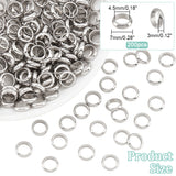 202 Stainless Steel Beads, Rondelle, Stainless Steel Color, 7x3mm, Hole: 4.5mm, 200pcs/box