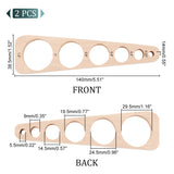 Wood Safety Eye Insertion Tool for Toy Making, Trapezoid, 140x38.5x14mm, Hole: 5.5mm and 9mm and 14.5mm and 19.5mm and 24.5mm and 29.5mm