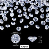 Cubic Zirconia Charms, Faceted, Flat Round, Clear, 8x4mm, Hole: 1mm, 120pcs/box