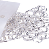 Brass Jump Rings, Open Jump Rings, Silver, 10x1mm, about 8mm inner diameter, about 260pcs/bag