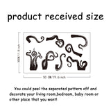 PVC Wall Stickers, for Wall Decoration, Octopus Pattern, 300x500mm