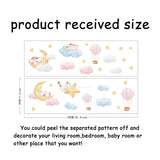 PVC Wall Stickers, Wall Decoration, Cloud Pattern, 290x900mm, 2 styles, 1pc/style, 2pcs/set