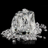 Cubic Zirconia Charms, Faceted, Flat Round, Clear, 7.4x7.2x1.7cm, 150pcs/box