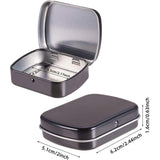 Mini Portable Box, Small Storage Box, Jewelry Box, Rectangle, Black, 6.2x5.1x1.6cm, Inner Size: 5.5x4.3cm, 12pcs/box