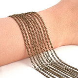 5 Yard Soldered Brass Cable Chains, Jewelry Making Chain, Cadmium Free & Nickel Free & Lead Free, Antique Bronze, 3x2x0.6mm